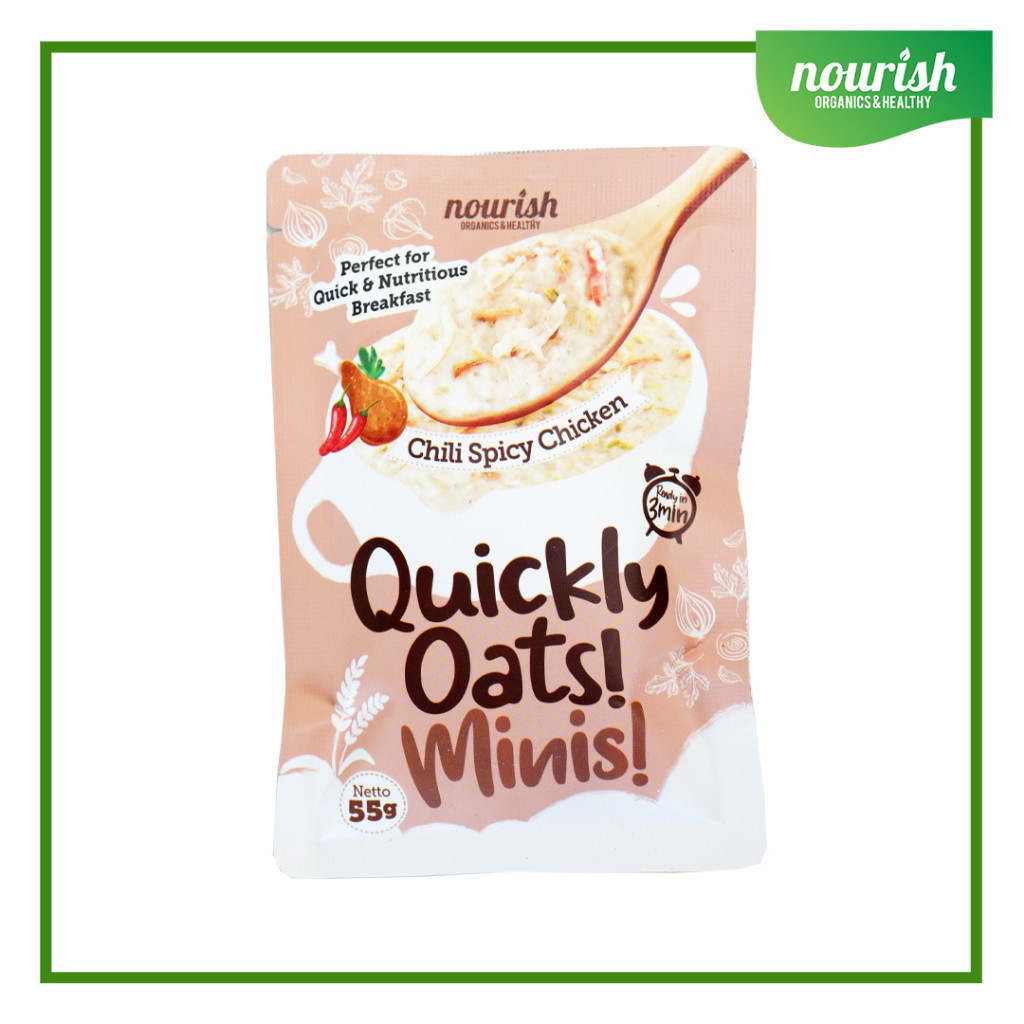 

Sensasi Lezat Quickly Oats! Minis! T Oatmeal Chili Spicy Chicken No Msg 55Gr