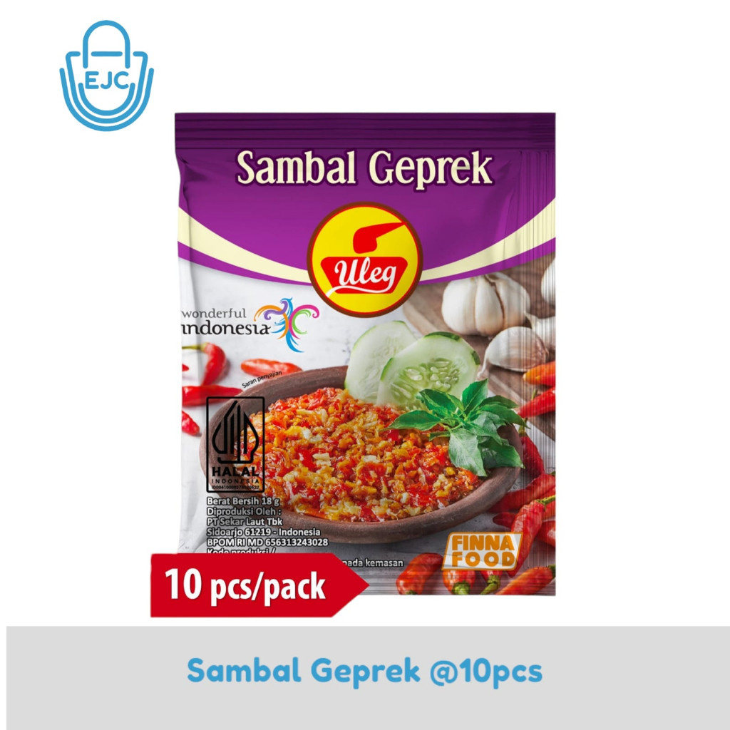 

Sensasi Lezat Uleg Sambal Sachet 18Gr / Sambal Uleg Aneka Rasa / Sambal Uleg Serbaguna Isi 10 Sachet