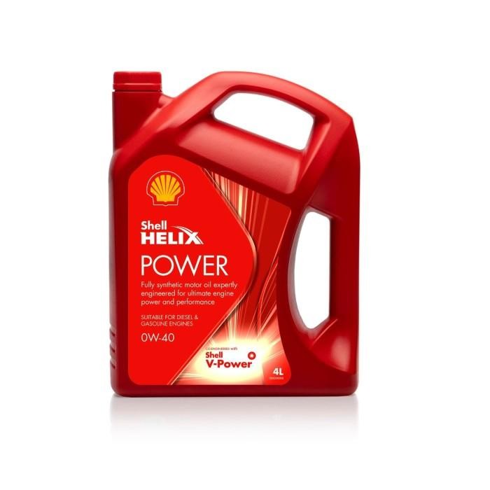 Bebas Ongkir Oli Mobil Shell Helix Power 0W-40 1 GALON ISI 4 LITER