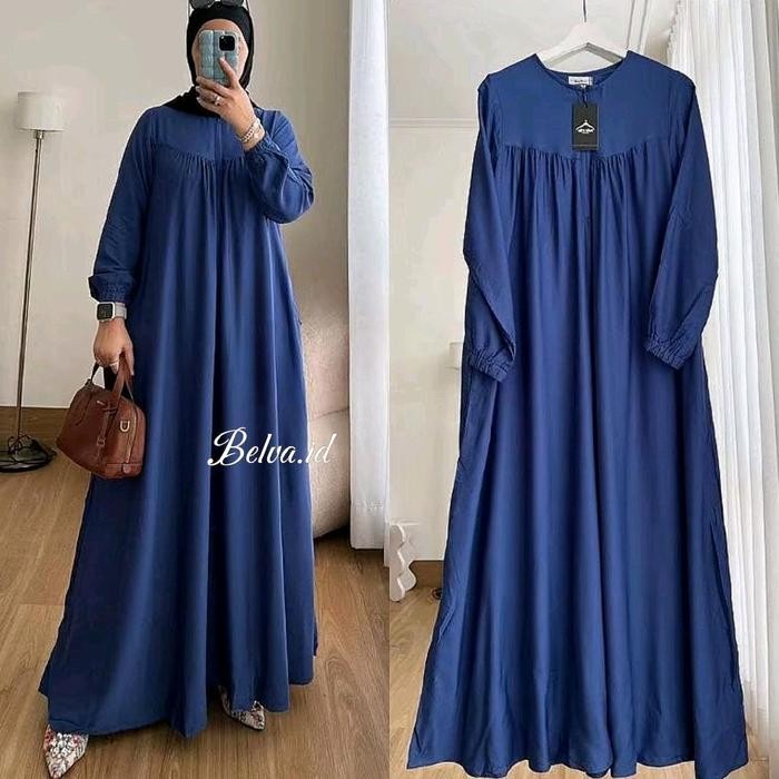 Bisa Cod Gamis Nagita Rayon Twil Gamis Polos Jumbo Semi Abaya Oversize Muslim Dress Wanita Dewasa