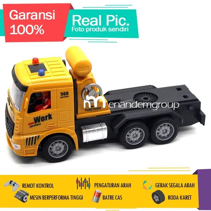 Mainan Mobil Remot Kontrol Rc Truk Kontainer Tracktor Head
