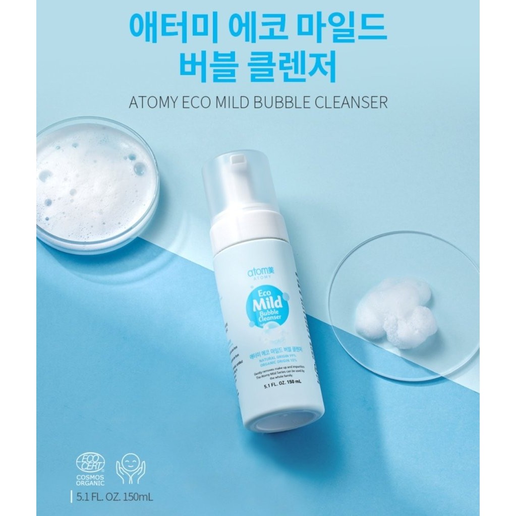 Atomy Eco Mild Bubble Cleanser Sabun Wajah Kulit Sensitif