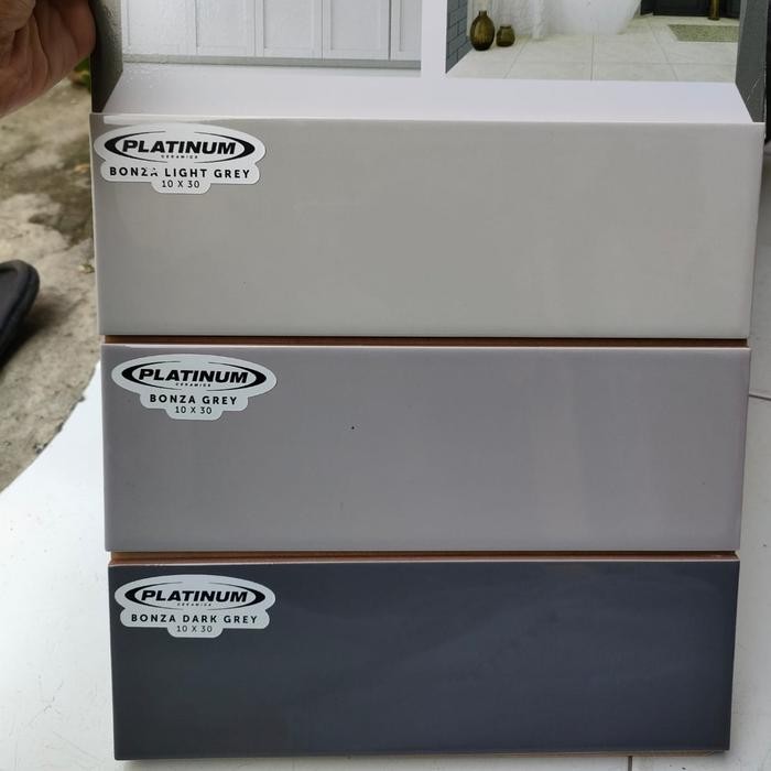 Keramik Dinding Kamar Mandi 10X30 Keramik Subway Platinum