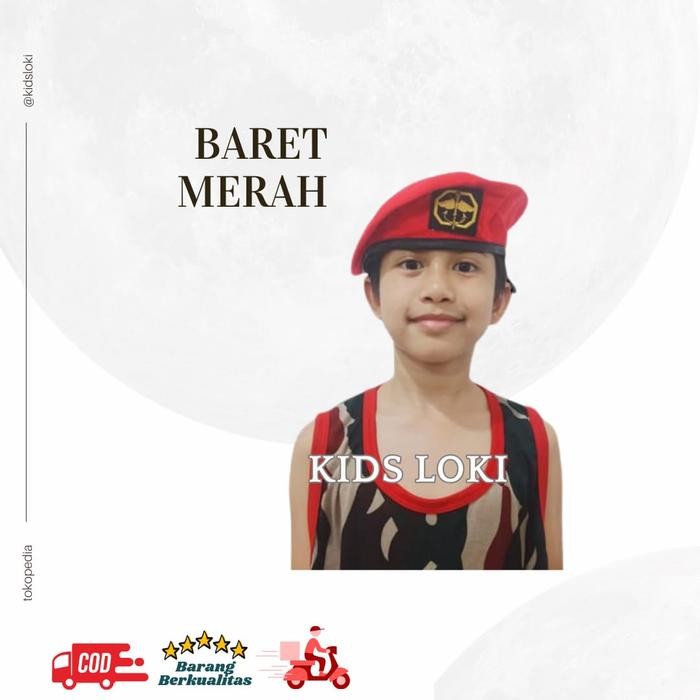 topi baret merah profesi anak
