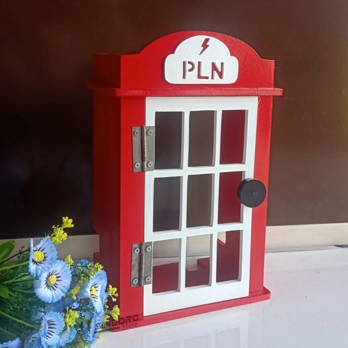 Box Meteran Kayu Unik Desain Pintu Lubang PLN