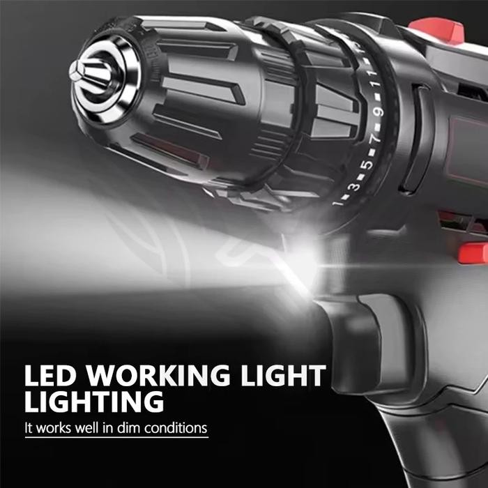 MAKITA 388V Mesin Bor Listrik Bor Baterai Bor Tanpa kabel Set Lengkap