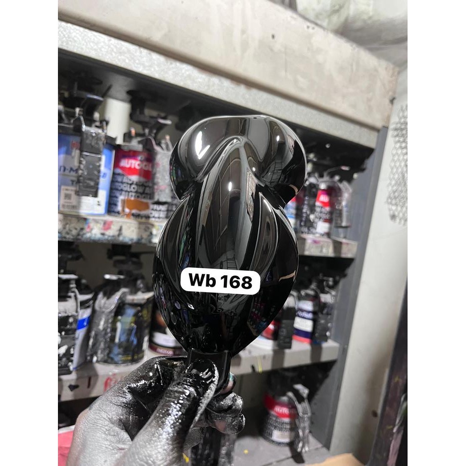 cat hitam deep black/cat hitam super pekat pu/cat motor dan mobil bahan pu 100%