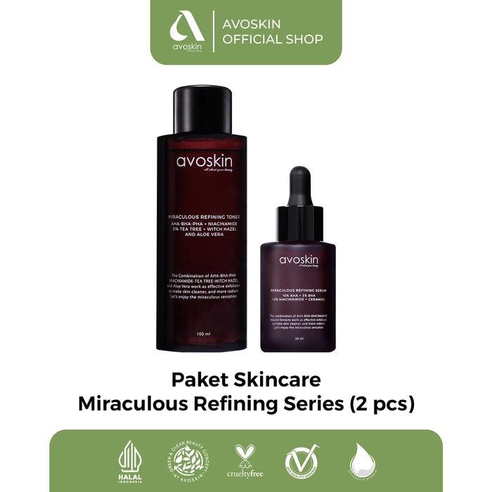 Paket Skincare Eksfoliasi-Avoskin Miraculous Refining Series *