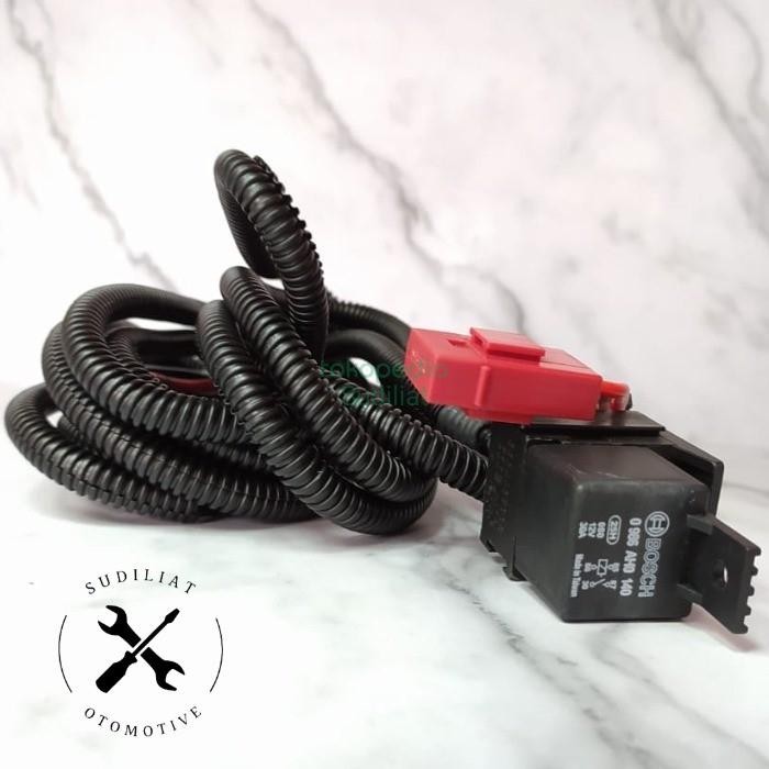 Baru.. Kabel Relay Set Lampu Foglamp / Tembak Mobil + Relay Bosch - 2 Lampu