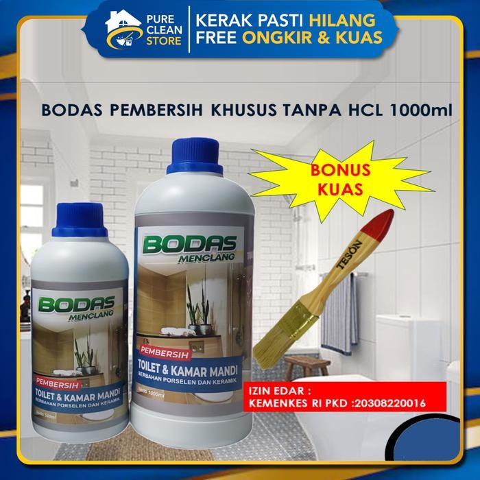 BODAS Cairan Pembersih Kerak Lantai Kamar Mandi WC Toilet Cleaner Stai