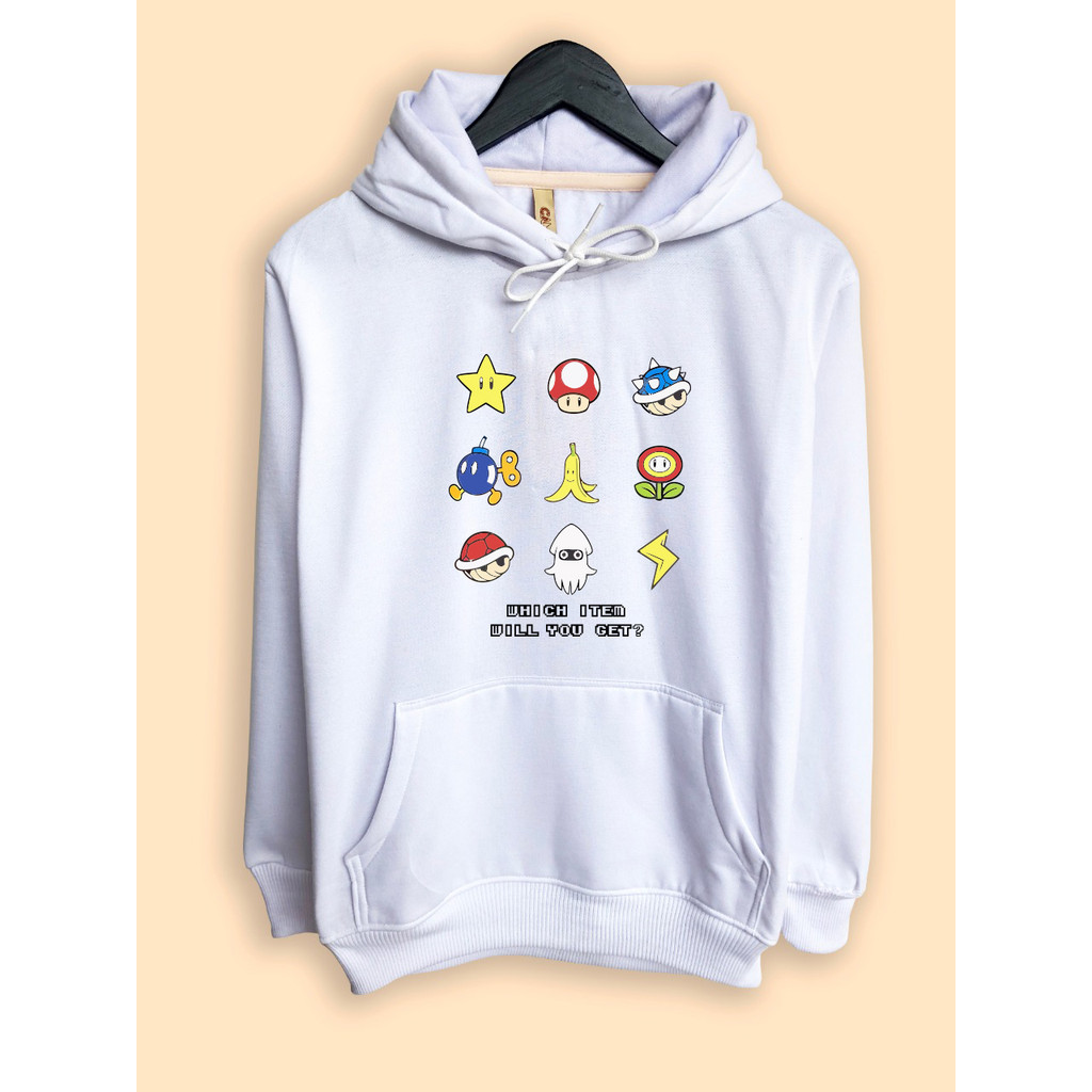 Hoodie Sweater Super Mario Kart World Item Power Up UT