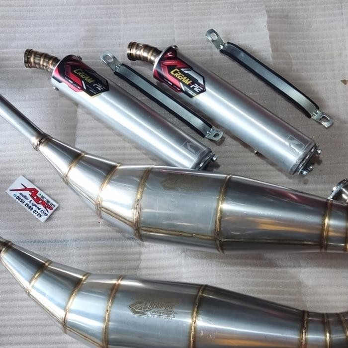 KNALPOT CREAMPIE ZZ1 STAINLES ORIGINAL JOGJA NINJA R RR & SS NEW LASER