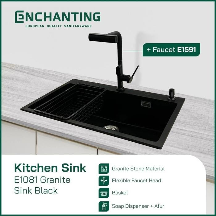 Granite Kitchen Sink Dapur Enchanting E1081