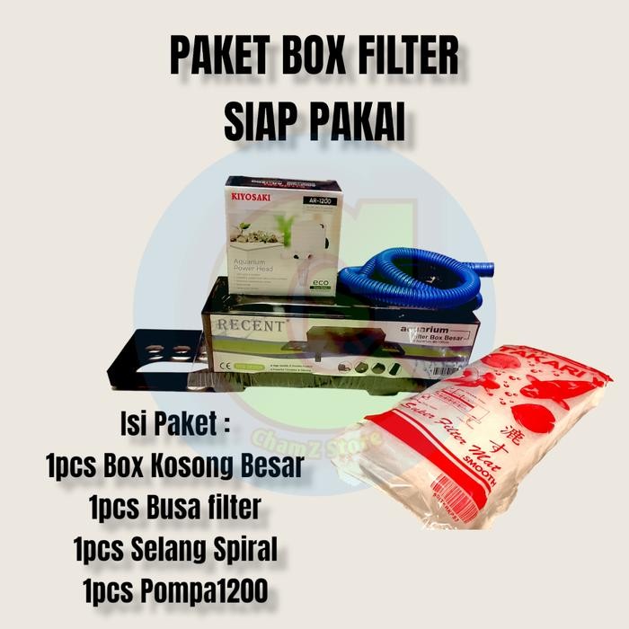 Box filter besar / paket lengkap pompa aquarium dengan box besar