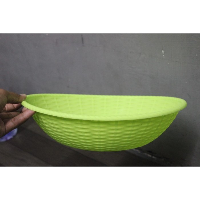 (Allthebest) B bak baskom wadah pelastik plastik sayur tempat OHANA OVAL buah anyam