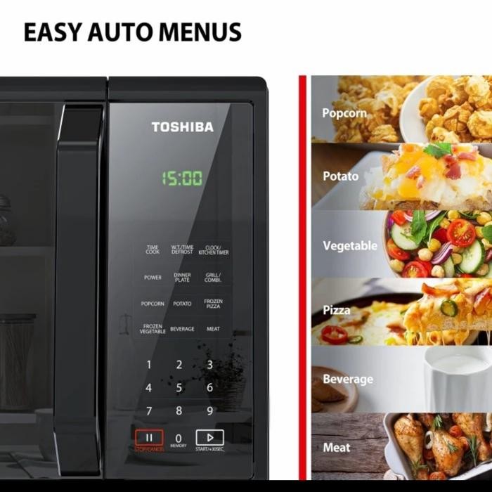 Microwave Toshiba Mm-Eg24P(Bm) / Microwave Oven Toshiba 23Liter Grill Gratisongkir