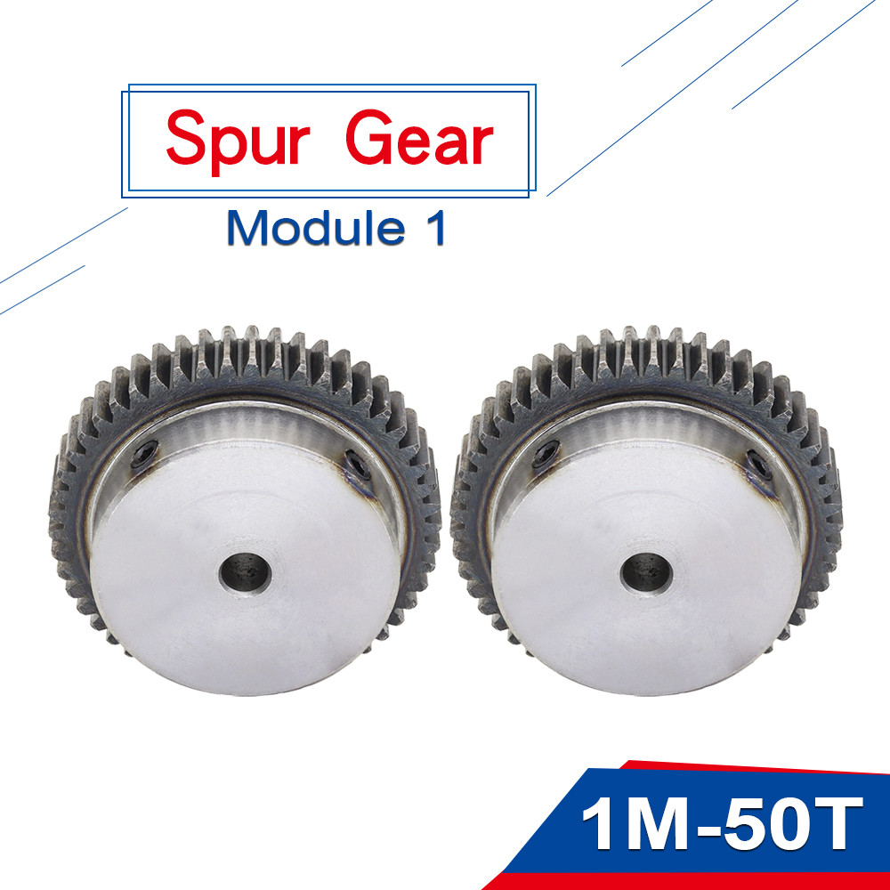 1 Piece 1M50T Spur Gear Bore Size  6/8/10/12/16 mm Motor Gear Low Carbon Steel Material High Quality