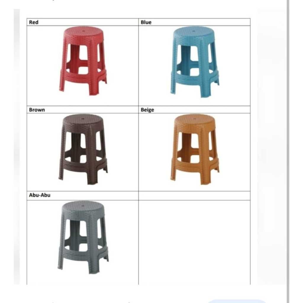 KURSI BASO PLASTIK KURSI BASO BULAT KOKOH KUAT TEBAL KURSI ROTAN