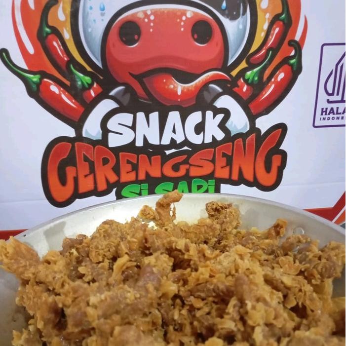 

USUS CRISPY ORIGINAL / PEDAS DAUN JERUK kemasan 1kg / 500 gram /cemilan / jajananpedas Cube