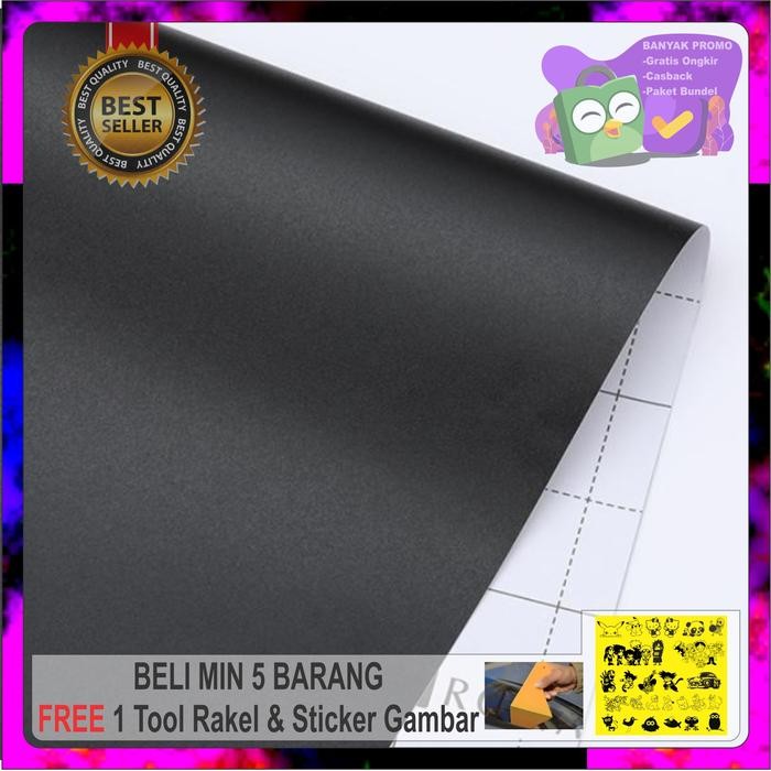 (Allthebest) Stiker warna hitam doff / Stiker warna hitam mate