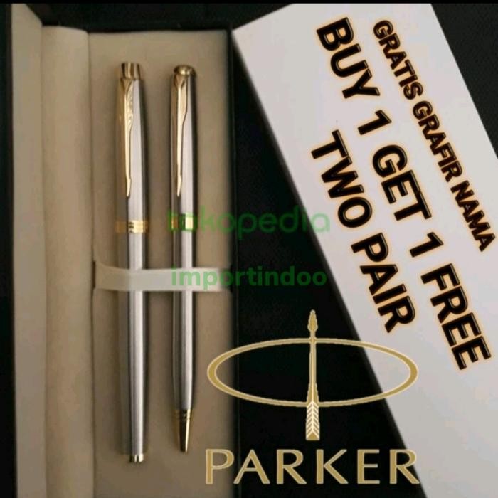 

PULPEN MEWAH PARKER COUPLE BALLPOINT&ROLLERBALL GRATIS GRAFIR NAMA