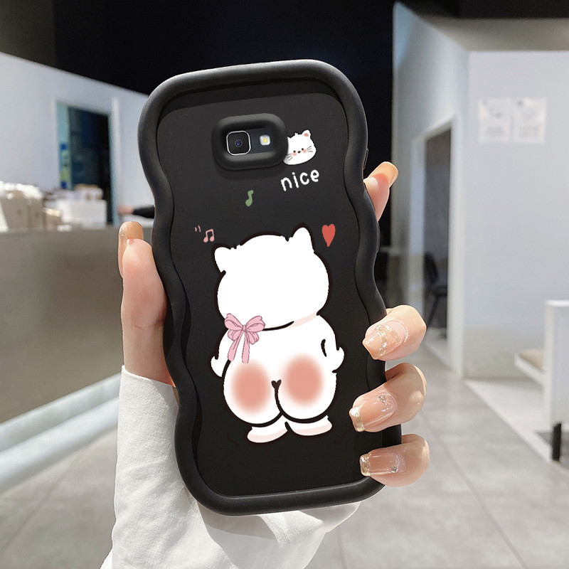 Casing Hp Untuk Samsung J7 Prime Case Softcase Kesing Kucing yang memutar pantat ponsel Cesing terbu