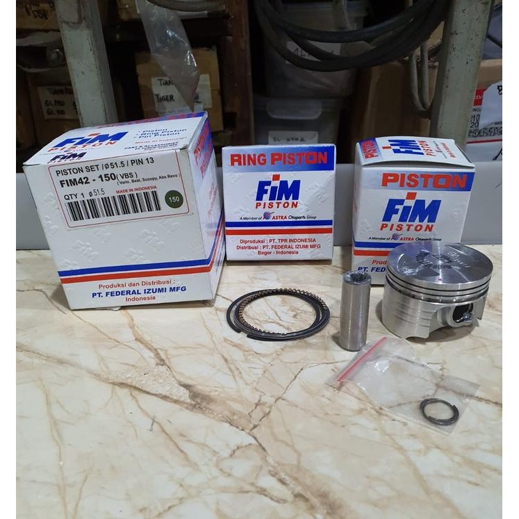 PISTON KIT VARIO BEAT 110 CARBURATOR FIM IZUMI
