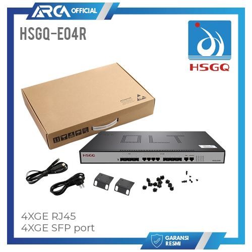 Terbaik Olt Hsgq Epon E04R E04Id L3 4Pon Sfp Px20+++ 4*1G Sfp+ Ac+Dc Non Sfp