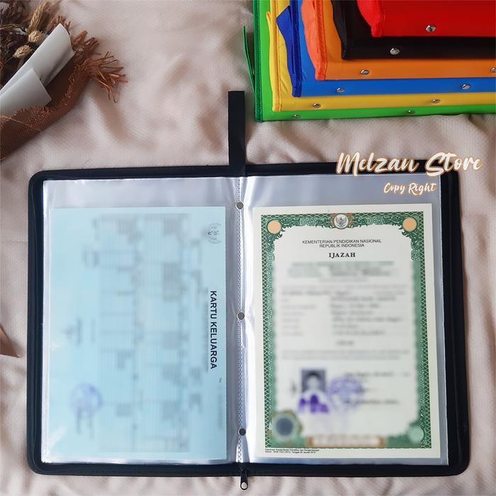 

Uta - Map Dokumen Anti Air Resleting Isi 40 Lembar / Map Ijazah / Map Resleting / Map Organizer