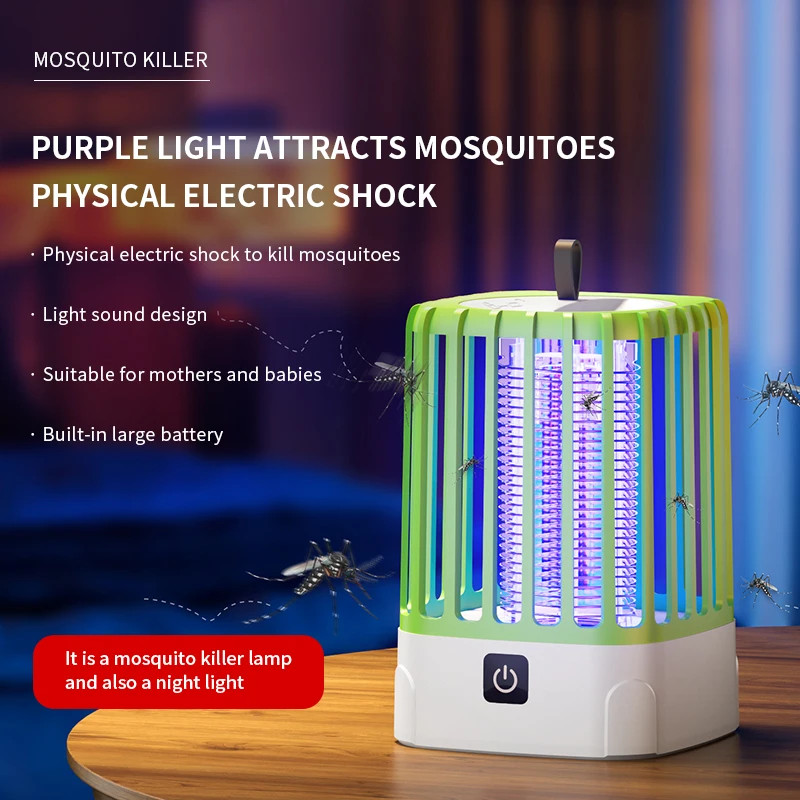 Portable Rechargeable Flying Insect Killer Mosquito Killer Lamp Usb Charge Indoor Light Mute Insect