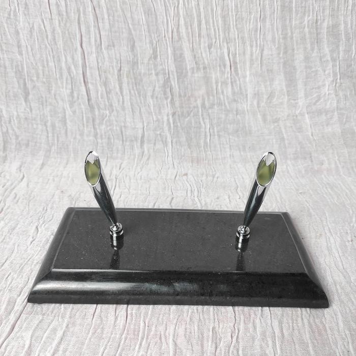 

Bentley - Marble Pena Holder Tempat Pulpen Bollpoint Persegi Panjang Hitam