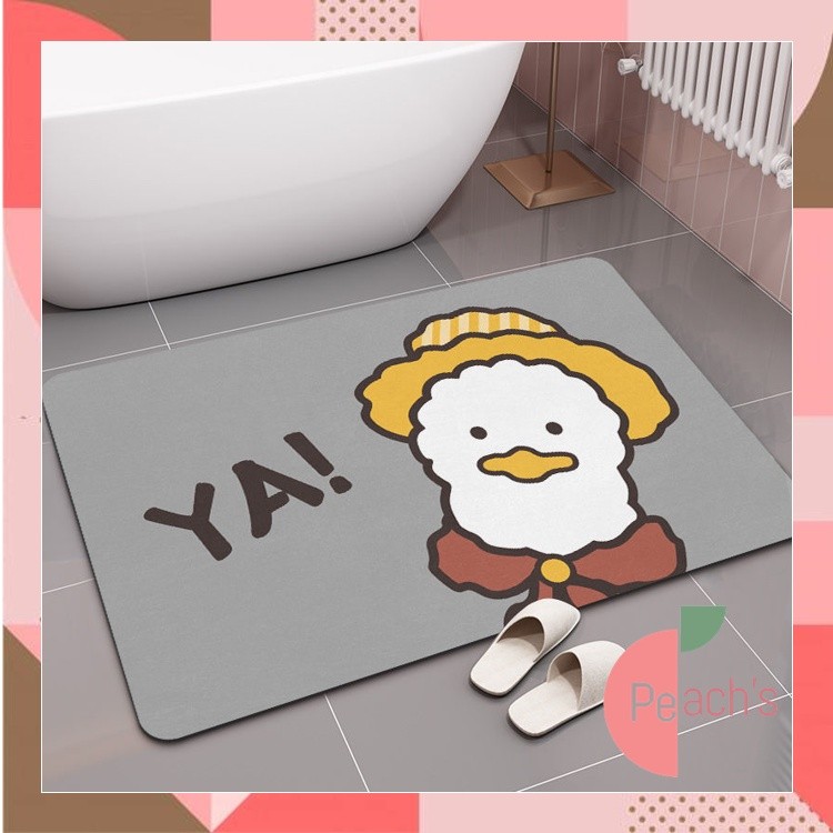 PEACH - Diatomite Mate Anti Slip / Keset Kaki Diatomite Ukuran 60x40 cm / Keset Kaki / Alas Keset