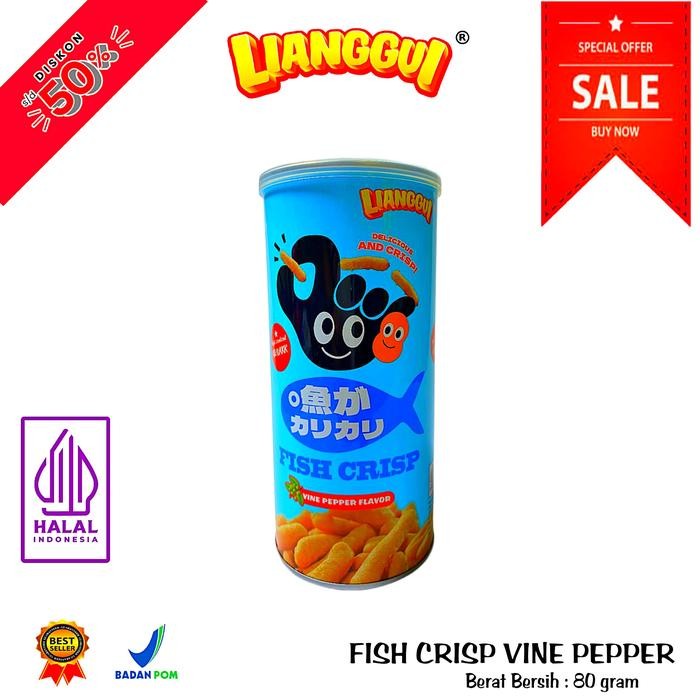 

[ LIANGGUI ] KERUPUK IKAN OLAHAN FISH CRISP 2 RASA I GARLIC FLAVOR I VINE PAPPER FLAVOR I KERUPUK