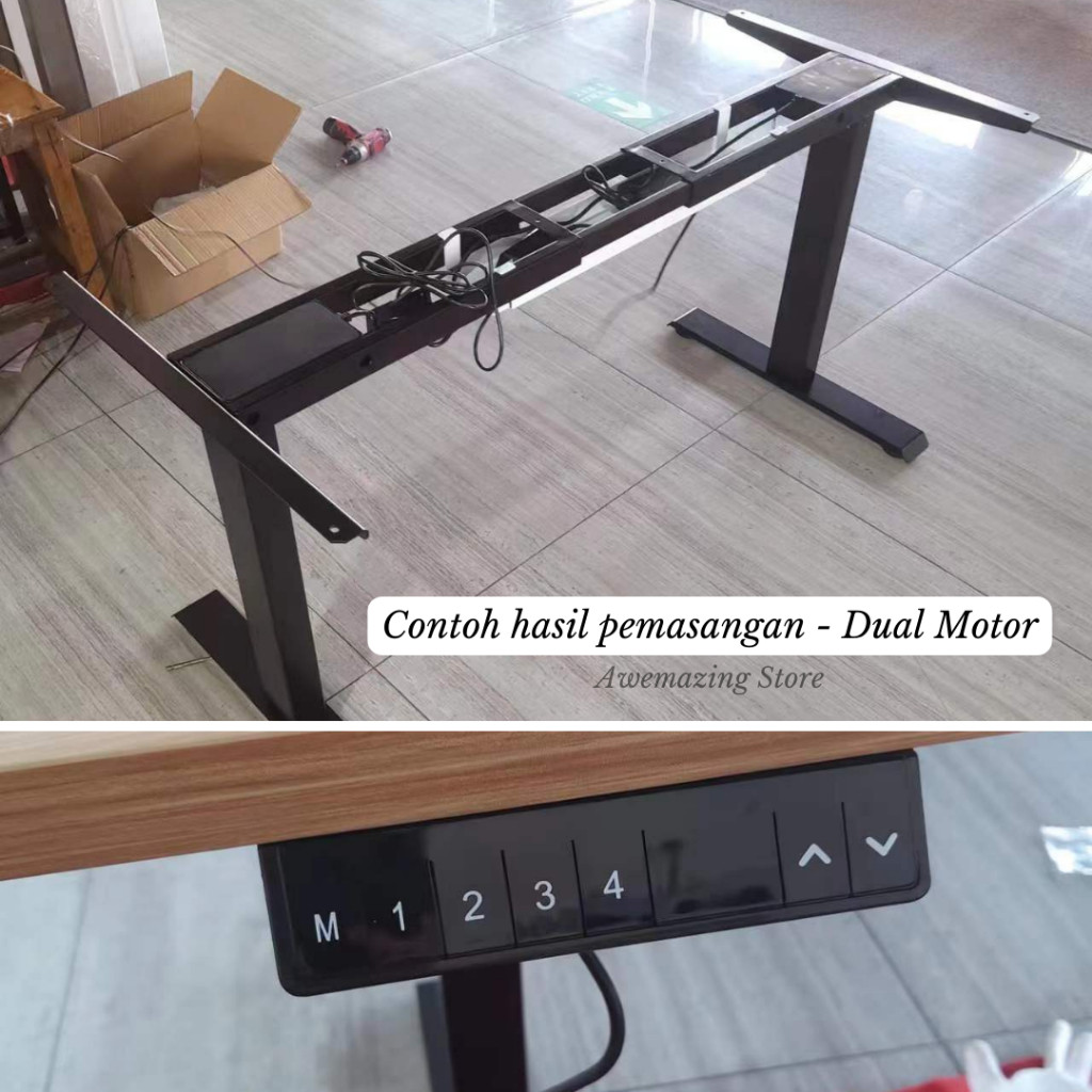 Rumahleha Kaki Meja Elektrik Adjustable Electric Working Gaming Desk / Meja Listrik Pintar