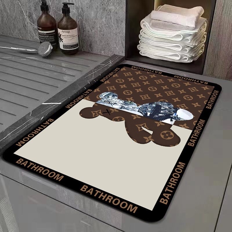 Anti Slip Keset Kamar Mandi Kaki Diatomite Keset Gulung Soft Diatomite Mat