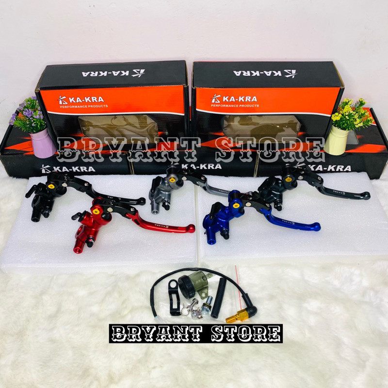 MASTER REM KAKRA CNC KANAN 14MM LIPAT RADIAL PLUS TABUNG FREE SWITCH REM MODEL S1 KA-KRA KE MASTER