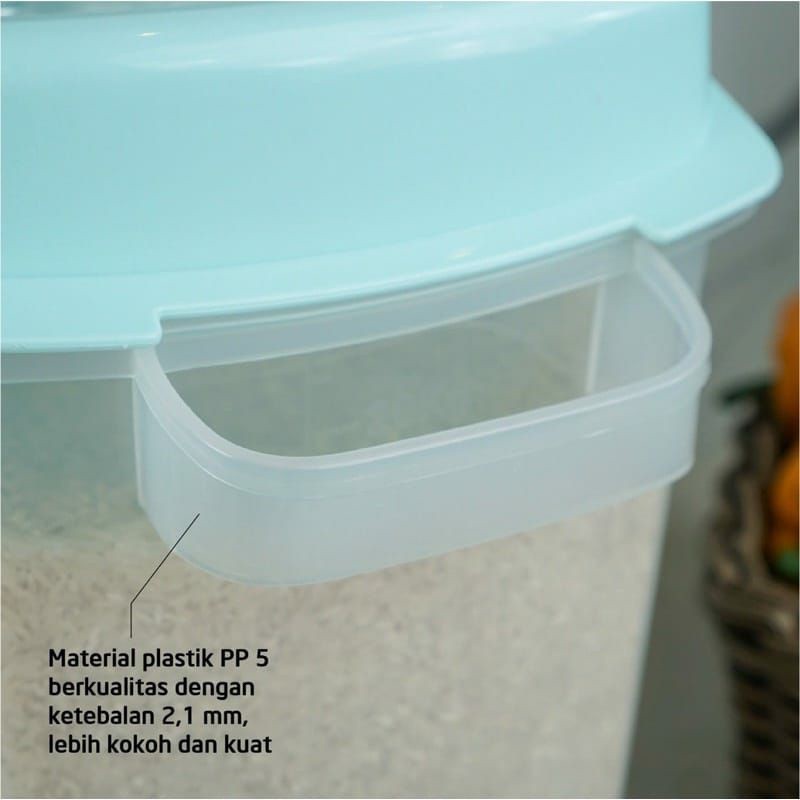 Eleganterra Dispenser Beras Jumbo 20Kg Technoplast Rice Keeper Rice Box Wadah Beras Tempat Beras