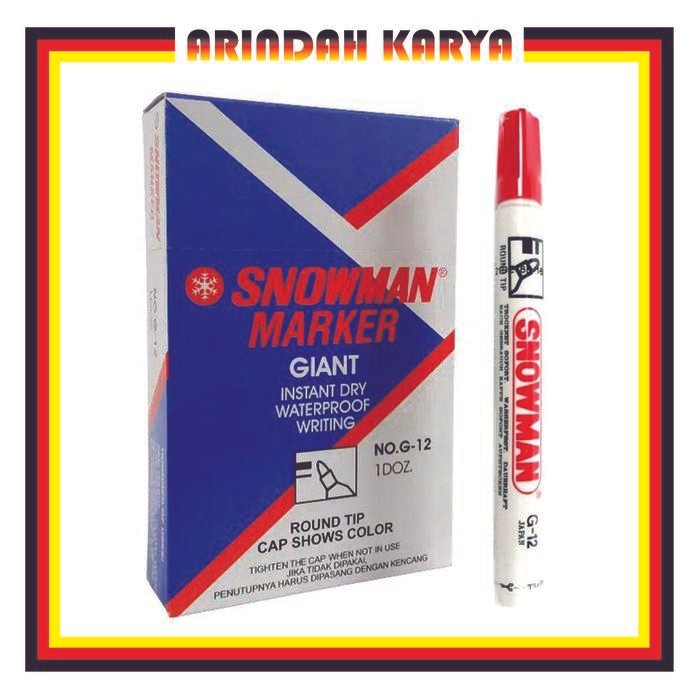 

Victory - Spidol Permanent Snowman Marker G 12 (Isi 12 Pcs)