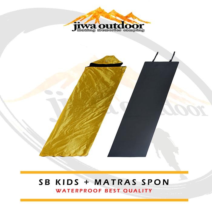 Sleeping Bag Kids + Matras Spon Sleeping Bag Anak Matras Tidur Camping #Gratisongkir