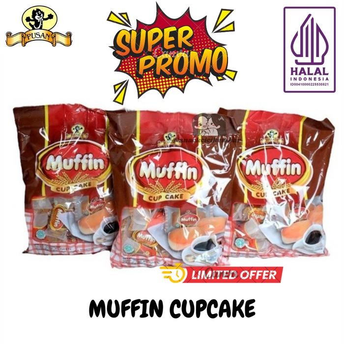 

JTTOP" BUNDLE GET 3 PACKAGE PUSAN BOLU MUFFIN CUP CAKE RASA ORIGINAL / COKELAT / PISANG FOOD CEMILAN