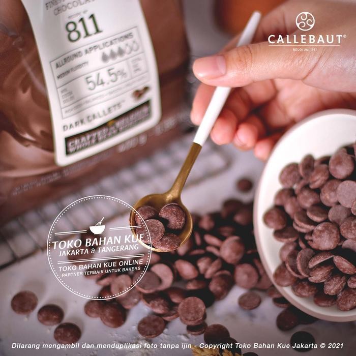 

JTTOP" CALLEBAUT 811 NV 54,5% 1KG PACK ASLI DARK CHOCOLATE COUVERTURE COKLAT 811NV COKLAT BAKING