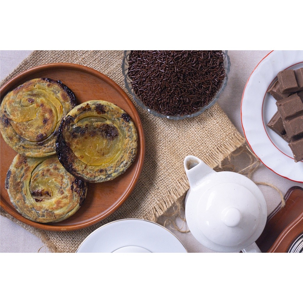 

Mamam_Asoy [Isi 10] Roti Cane Coklat Isi 10 Pcs / Roti Canai / Roti Maryam / Roti Konde Coklat