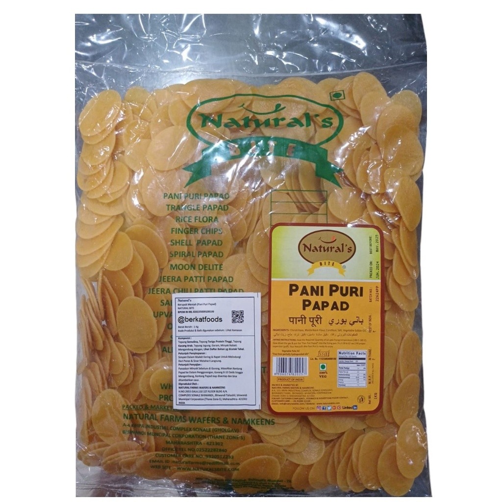 

Mamam_Asoy Dry Pani Puri Natural'S Indian / Snack Kerupuk Pani Puri India Kering 200 500 Gr 1 Kg /