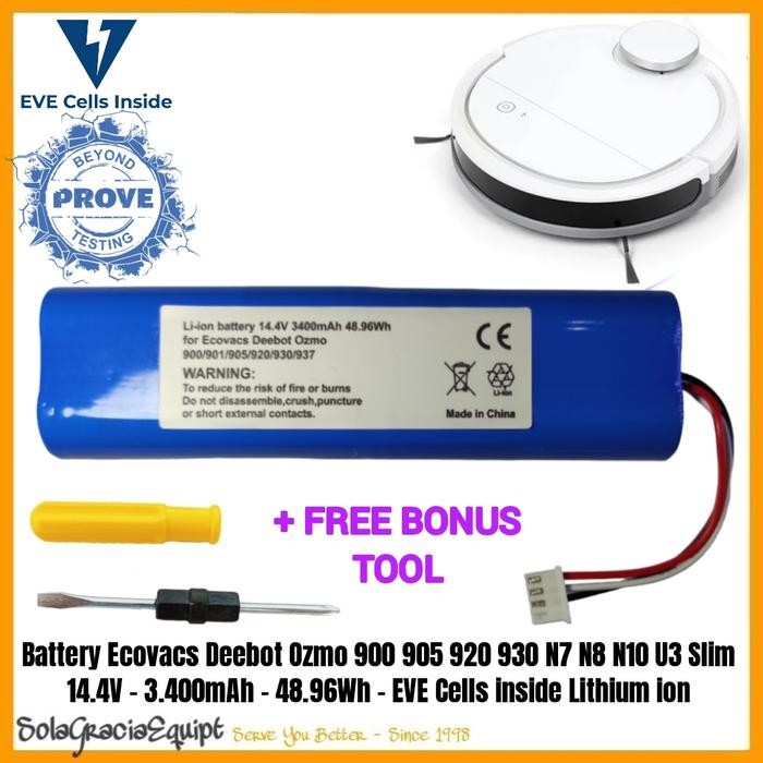 Batre / Baterai / Battery Ecovacs Deebot 900 905 920 N7 N10 U2 U3 Slim