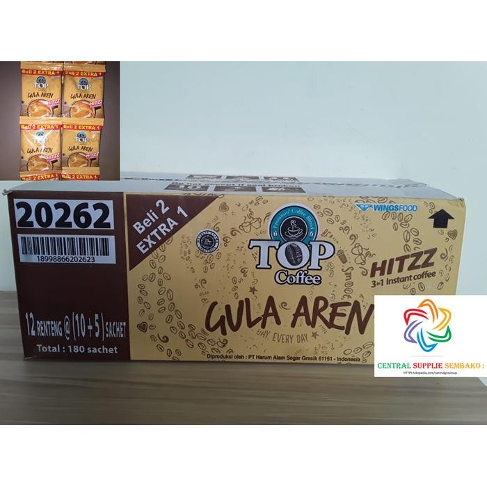 

TOP Coffee Gula Aren [22gram/180 sachet / 1 Karton ]