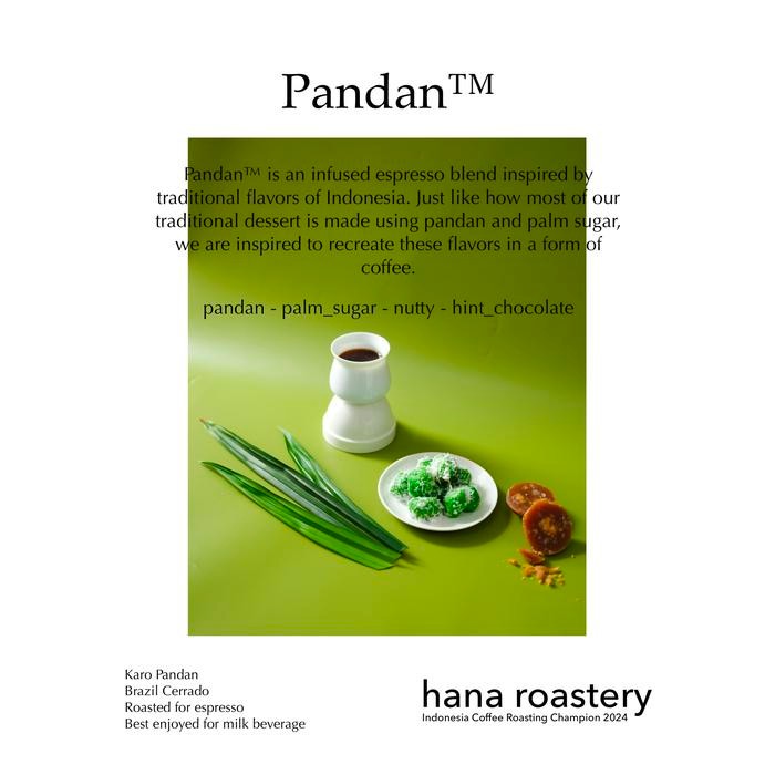 

Pandan Espresso Blend - Infused Coffee - Hana Roastery