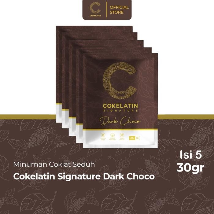 

Cokelatin Signature Minuman Coklat Seduh Dark Choco isi 5 Sachet
