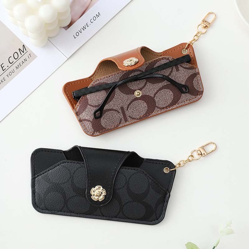 Tempat Kacamata Kecil Leather+ Hook/ Box Kaca Mata Kacamata Aesthetic Tas Kacamata Pinggang Pouch