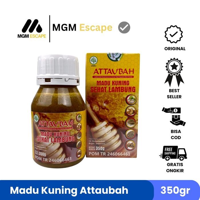 

Madu Kuning Sehat Lambung Attaubah 350gr Original Alami Honey Syrup