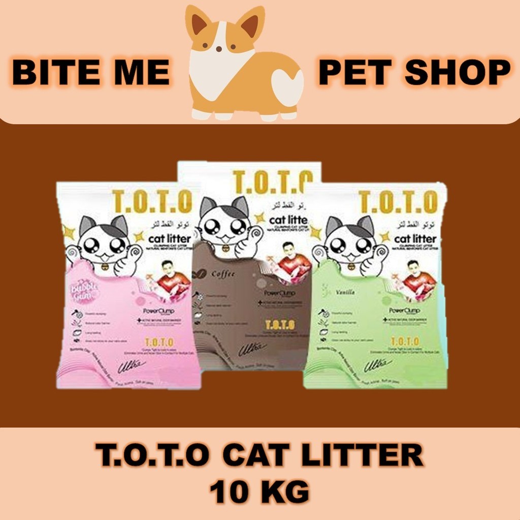 Pasir Kucing TOTO 10 Liter/Litter Pasir Gumpal Wangi Kotoran Kucing